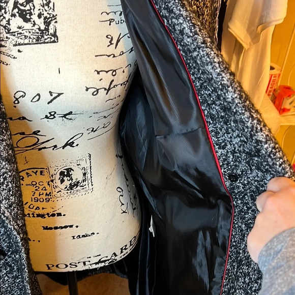 Calvin Klein Gray Wool Blend Double-Breasted Coat- NWOT - Picture 8 of 9